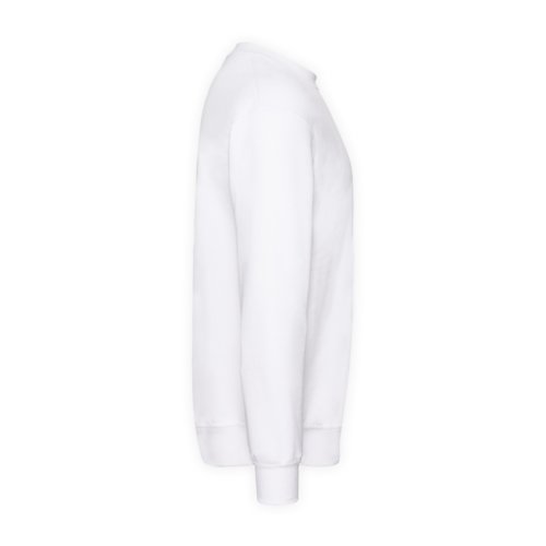 White cotton-polyester sweatshirt for men.