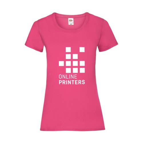 Fuchsia cotton women's t-shirt, tailored fit.