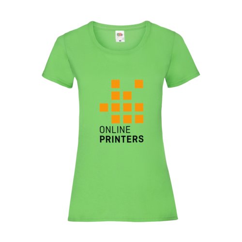 Apple green cotton T-shirt for women with short sleeves.