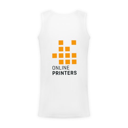 White cotton tank top for men.