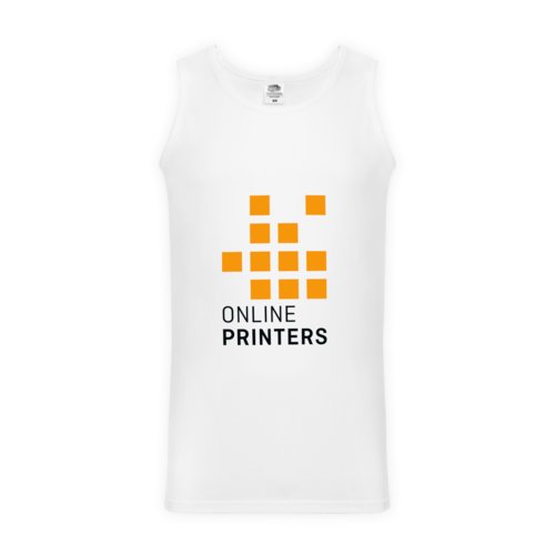 White cotton tank top for men.