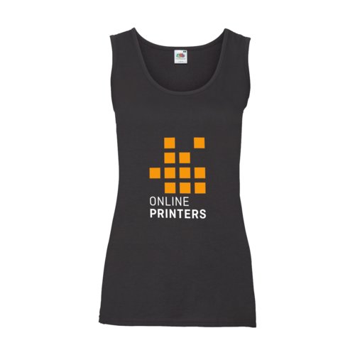 Gray cotton tank top with round neck.