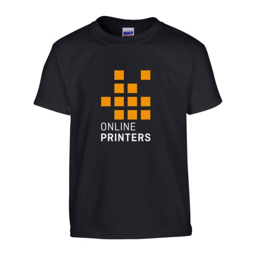 Black cotton t-shirt, unisex fit, and short sleeves.