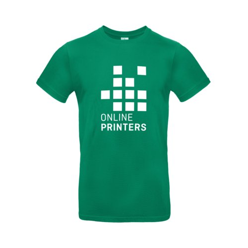 Green cotton t-shirt with short sleeves.