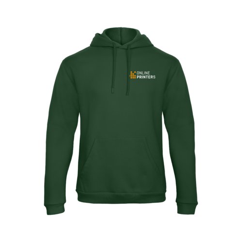 Fabric hoodie with kangaroo pocket and drawstring.