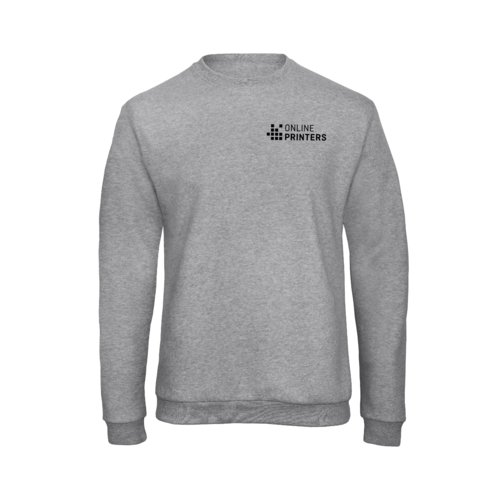 Heather gray cotton-blend sweatshirt for men.