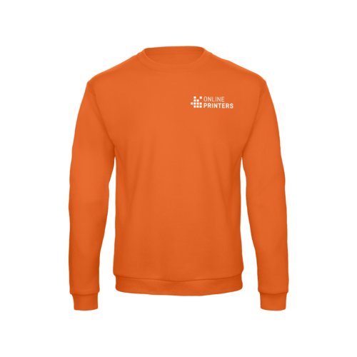 Orange cotton blend sweatshirt for men.
