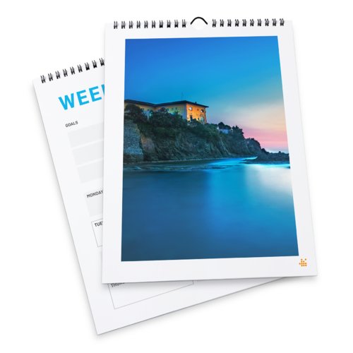 Weekly calendars with spiral binding, A4, Portrait, 4/4 colours 1