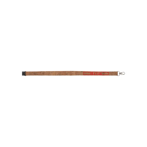 Cork lanyard with carabiner hook.