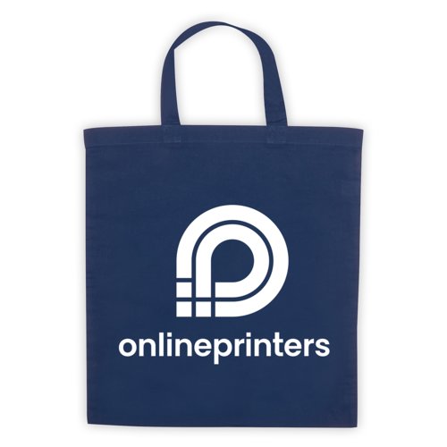 Dark blue cotton bag with carrying handles.