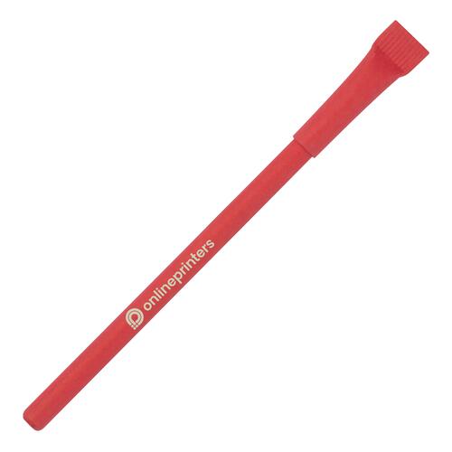 Red inkless pen for writing and patterns.