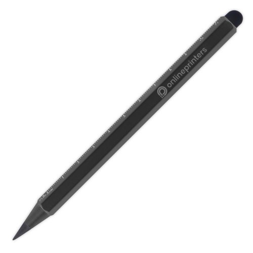 Black graphite pencil with eraser and touch pen function.