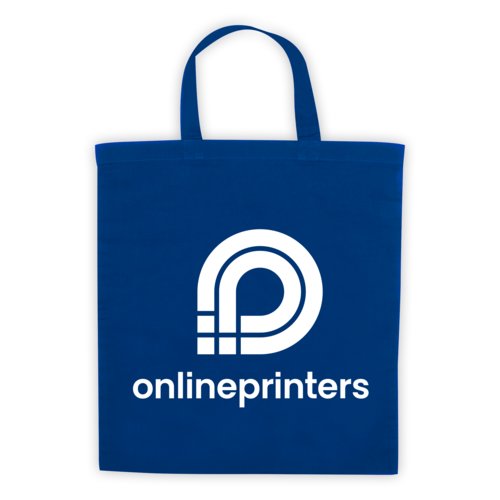 Blue cotton bag with carrying handles.