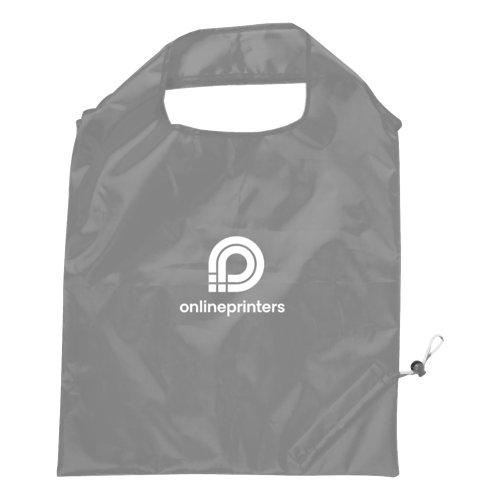 Gray synthetic fiber bag to fold.