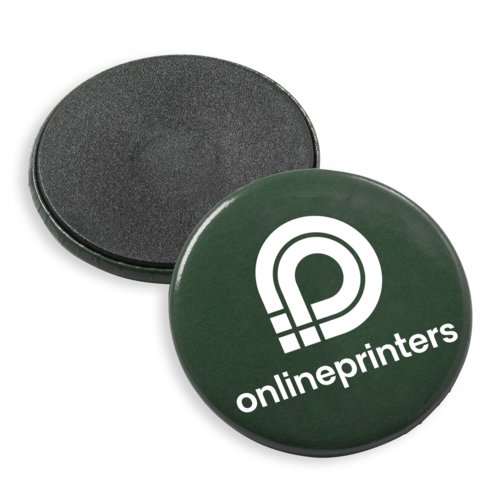 Round fridge magnet.