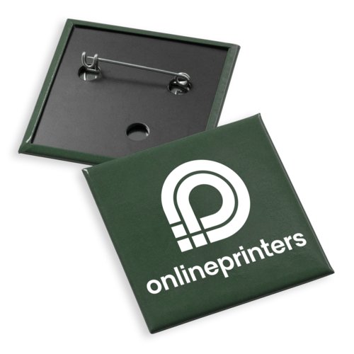 Button with safety-pin fastener
