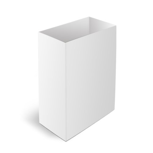 White paper sliding box for easy assembly.