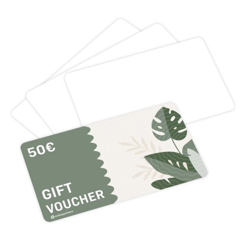 Simple voucher cards, 9,0 x 5,0 cm, printed on one side 4