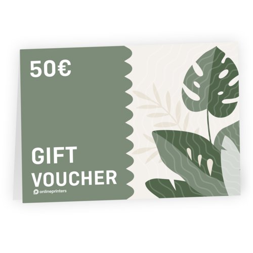 Folded voucher cards, A6, Landscape, long side creasing 1