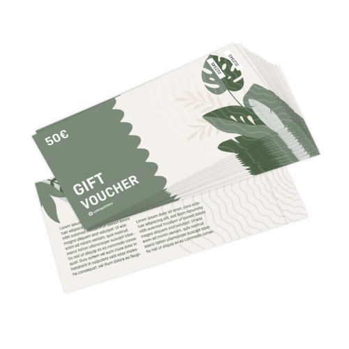Voucher cards with optional perforation, DL, printed on both sides 1