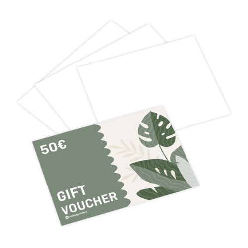 Simple voucher cards, A6, printed on one side 2