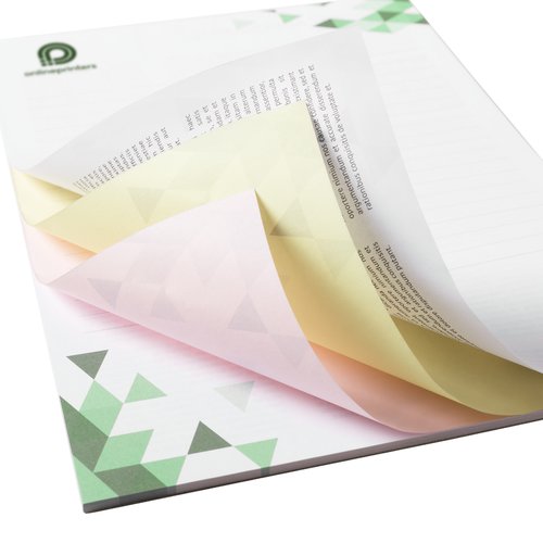 Paper carbon copy sets in portrait format, with copy.