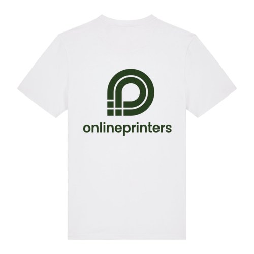 White organic cotton T-shirt for men and women.