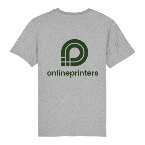 Heather gray organic cotton T-shirt, unisex.