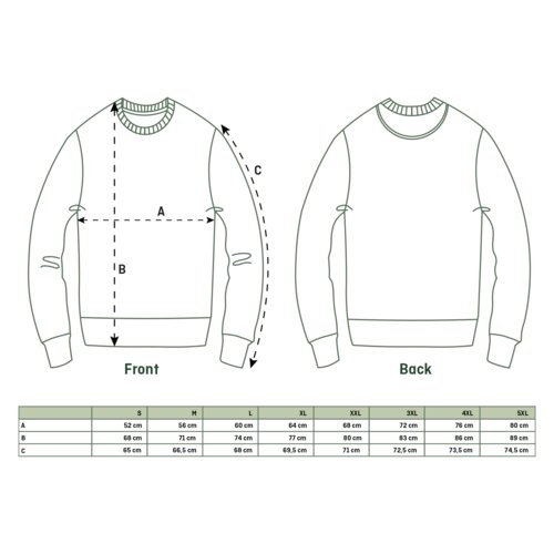 Fabric sweatshirt with round neckline and long sleeves.