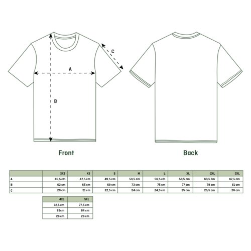Cotton T-Shirt with short sleeves and round neck, Unisex.