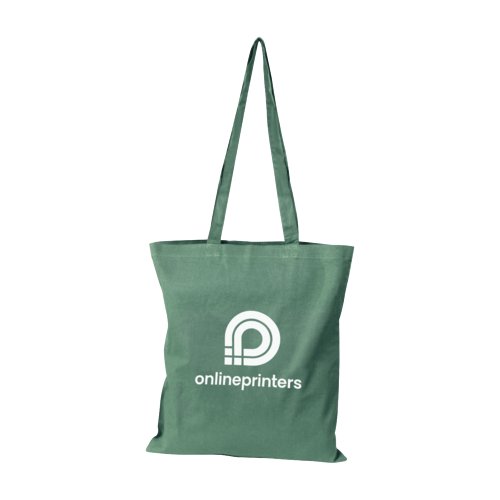 Anthracite cotton tote bag with carrying handles.