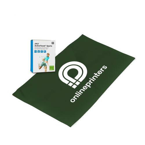 Green microfiber active towel.