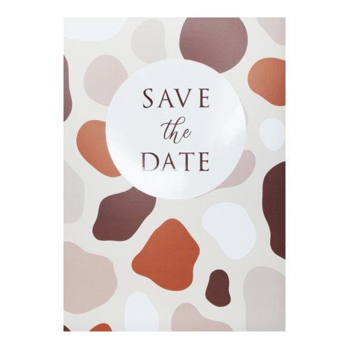Paper Wedding card with partial raised varnish.