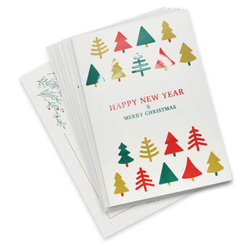 Paper postcards with partial raised varnish.