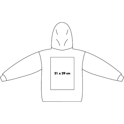 Cotton hoodie for women with hood and drawstring.