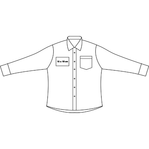 Poplin shirt for men with long sleeves and button placket.