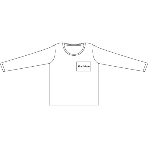 Long-sleeved cotton T-shirt for men with round neck.