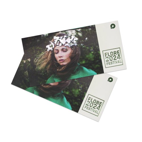 Paper folding cards with partial spot UV varnish and long grain.