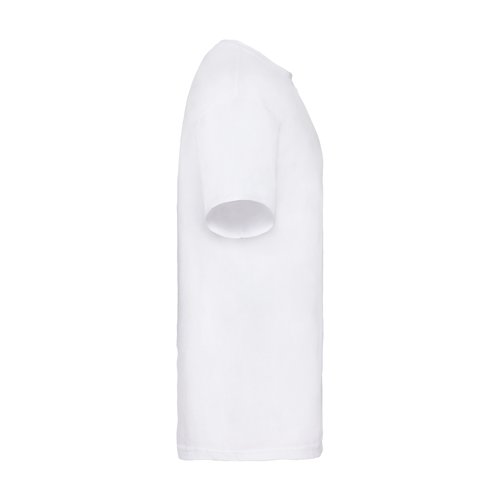 White cotton T-shirt for men with short sleeves.