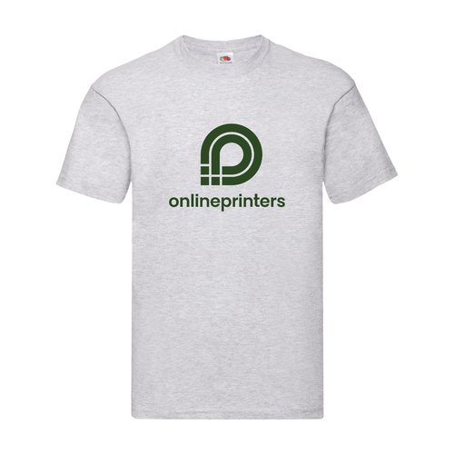 Heather gray cotton T-shirt for men with short sleeves.