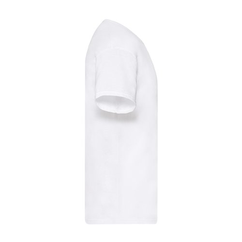 White cotton T-shirt for men with short sleeves.