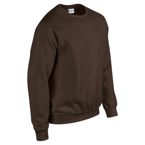Dark brown cotton blend sweatshirt for men.