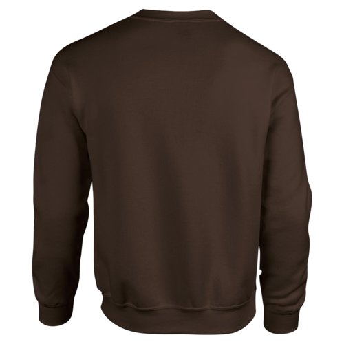 Dark brown cotton-polyester blend men's sweatshirt.