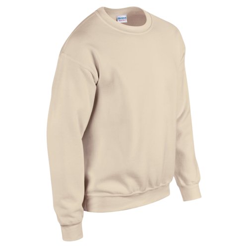Sand-colored cotton-blend sweatshirt for men.