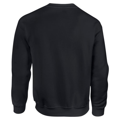 Black cotton blend sweatshirt with crew neck.