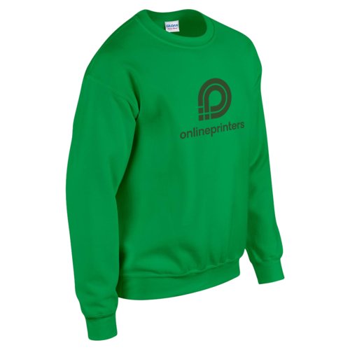 Green cotton blend sweatshirt for men.