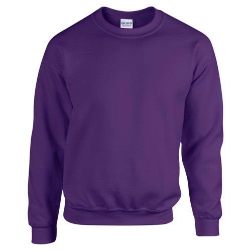 Violet men's sweatshirt made of cotton blend fabric with a round neckline.