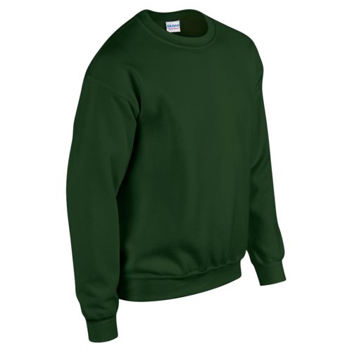 Dark green cotton blend sweatshirt for men.