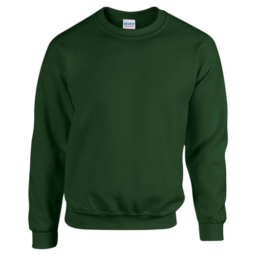 Dark green cotton blend sweatshirt for men.
