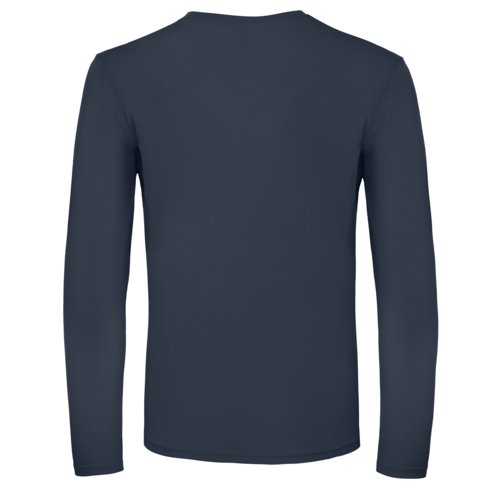 Navy blue cotton long-sleeve T-shirt for men.